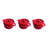 STAUB Ceramic 3-pc Mini Round Cocotte Set with Tray - Cherry-182986804