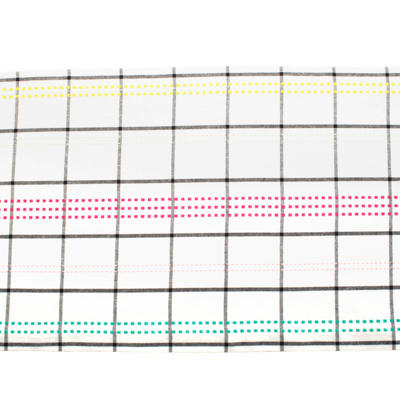 Wade Color Pop Plaid Table Runner, 108" L x 14" W