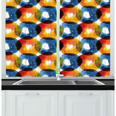 Ombre Pointed Kitchen Curtain