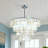 8 Light Dimmable Tiered Shell Chandelier