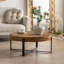 Table basse 31,29 po d'épaisseur rétro moderne avec plateau en bois de sapin-1177760107-1177760407-1177760405