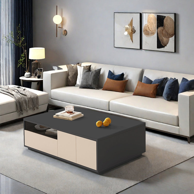 Solid wood floor-standing simple coffee table