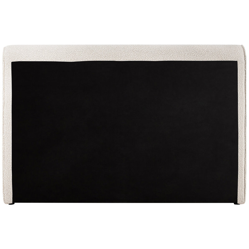 Chaylin Upholstered Platform Bed, Cream Boucle Fabric, King