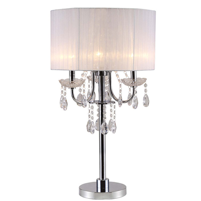 29.5"H CHROME INSPIRED TABLE LAMP (1PC/CTN) (1.58/9.10), White