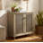 Haidar 31.5"H 2 - Rattan Door Storage Accent Cabinet with Solid Wood Legs-1243345093