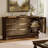 Curved Sideboard Buffet Cabinet With Stroage