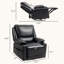 Fauteuil inclinable de massage avec télécommande pour repose-pieds et chaise berçante pivotante surdimensionnée, noir