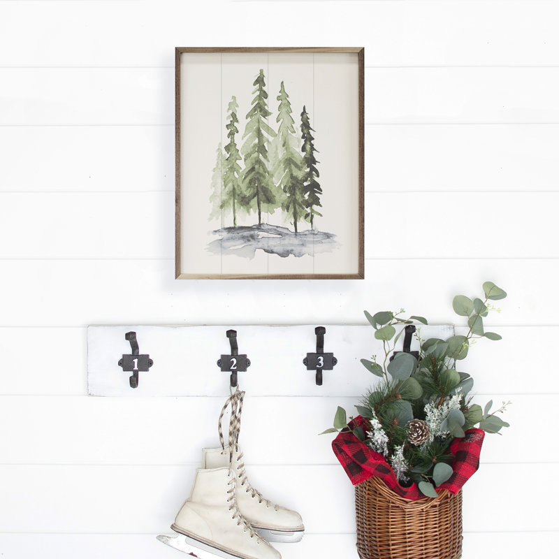 Watercolor Pines, 20" H x 16" W