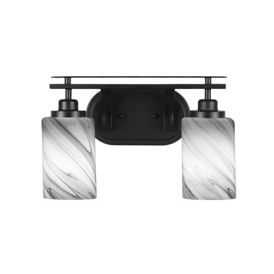 Neylin 2 Light Bath Bar Shown With 4" Glass