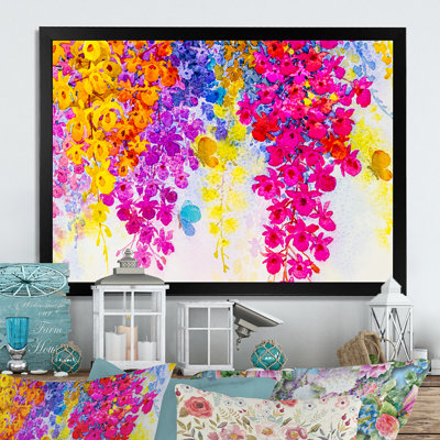 «Colorfull Blooming Flowers Composition III», reproduction sur toile flottante