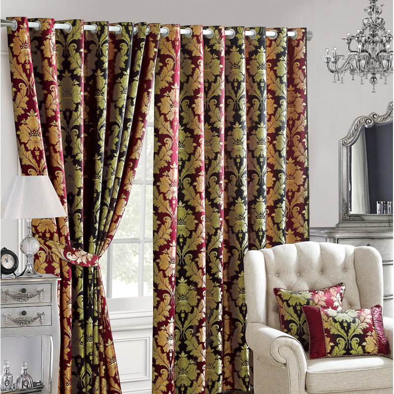 Kahle Semi Sheer Curtain Panel Pair, 116.8 W x 137.1 D cm