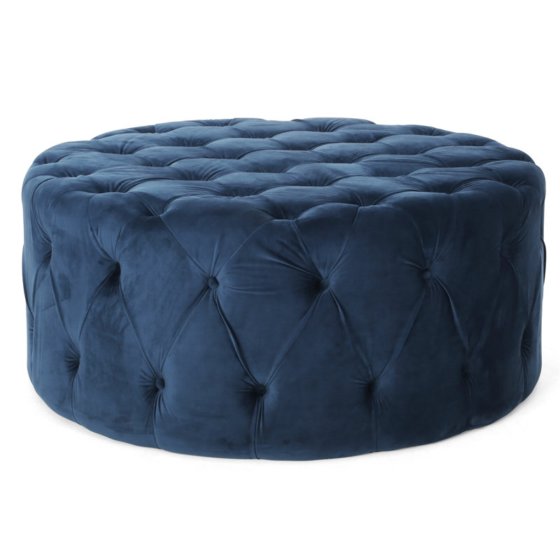 Repose-pieds, Velours bleu