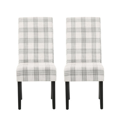 Ensemble de 2 chaises avec coussins moelleux et dossier haut