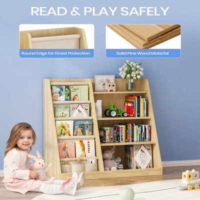 Andriette 31.5'' H X 35.4'' W Solid Wood Kids Standard Bookshelf, Storage Organizer Cabinet, Book Display