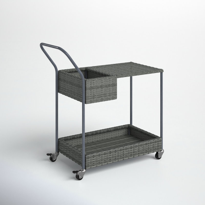 Chambord Bar Cart with Aluminum Frame