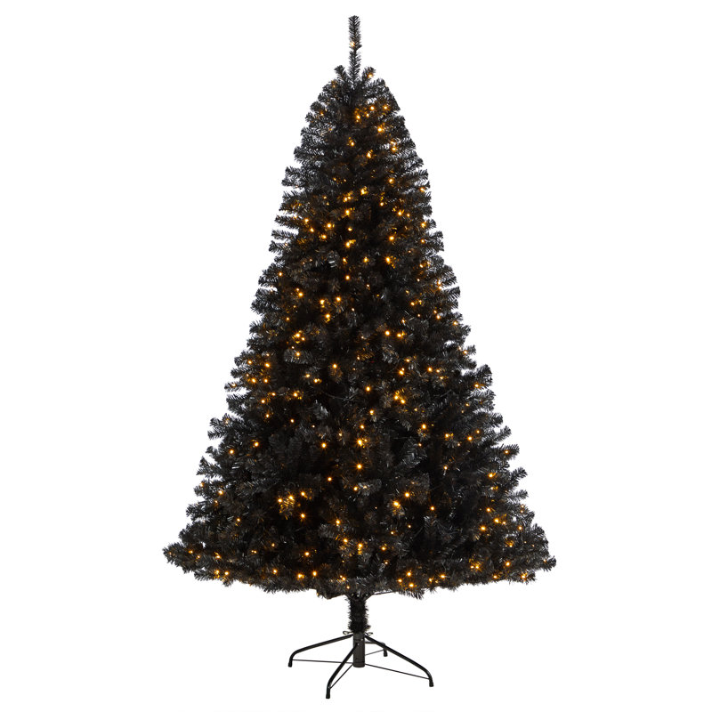 Arbre de Noël pin noir avec 500 lumières DEL, H 7 pi