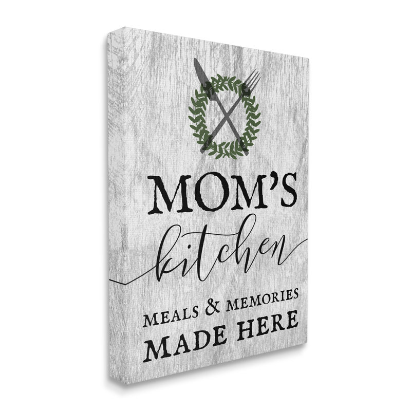 Mom's's Kitchen Repas et souvenirs, Toile tendue, L 36 po x H 48 po