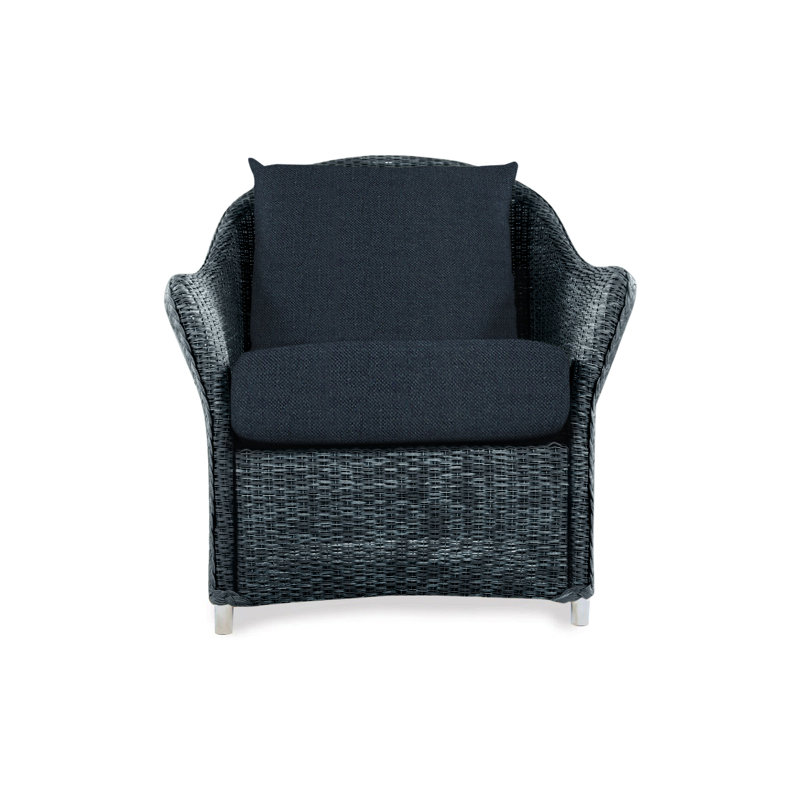 Weekend Retreat Outdoor Lounge Chair, Sandberg Navy, Hickory