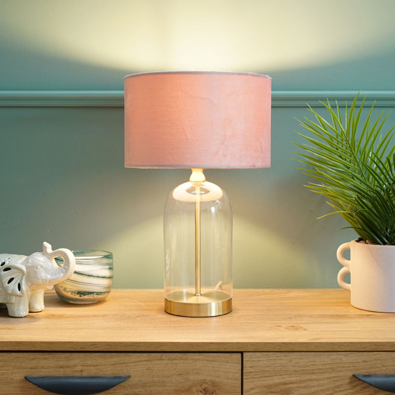 45cm Desk Lamp, Gold, Blush