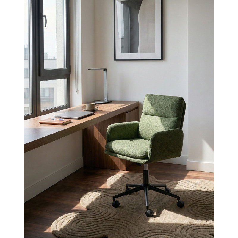 17 Stories Fabric Office Chair, Green