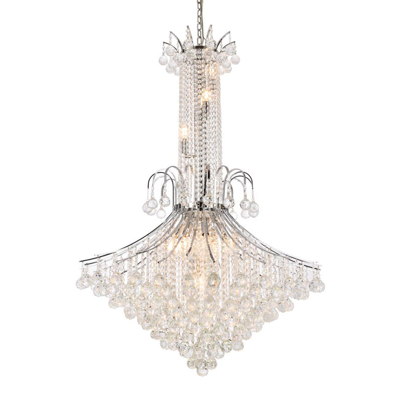Stoller 16 - Light Dimmable Empire Chandelier, Chrome