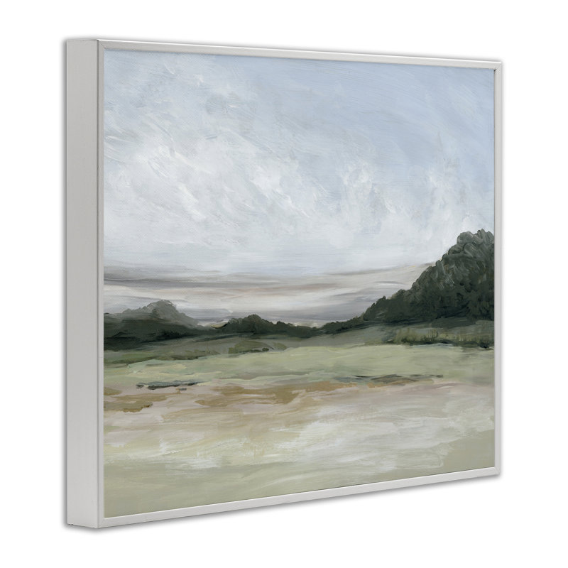 Giclée encadrée Crisp Horizons, design par Jacob Q, H 24 po x l 30 po, Estampe numérique encadrée blanc bord de mer