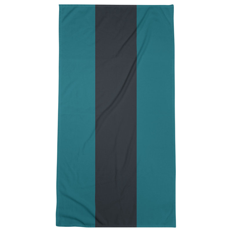 Bath Towel, Teal/Ash Black