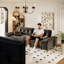 Canapé 4 places avec accoudoirs amovibles, canapé capitonné avec pieds en métal, canapé rembourré avec 2 coussins pour le salon, la chambre à coucher, l’appartement-1766356911