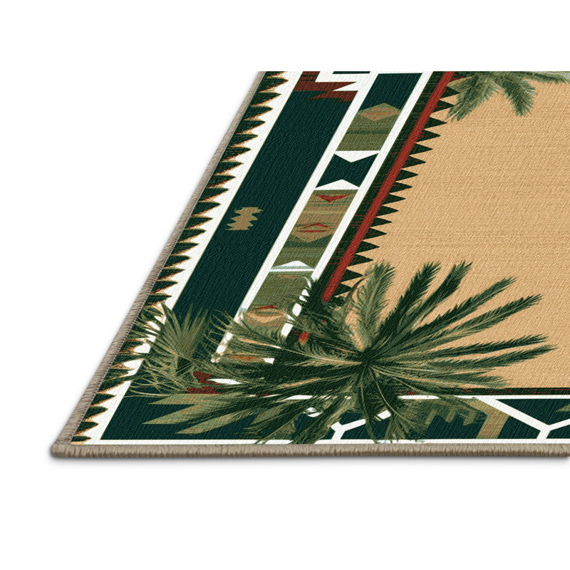  Washable Desert Oasis Southwestern Area Rug, Runner 2' x 5'