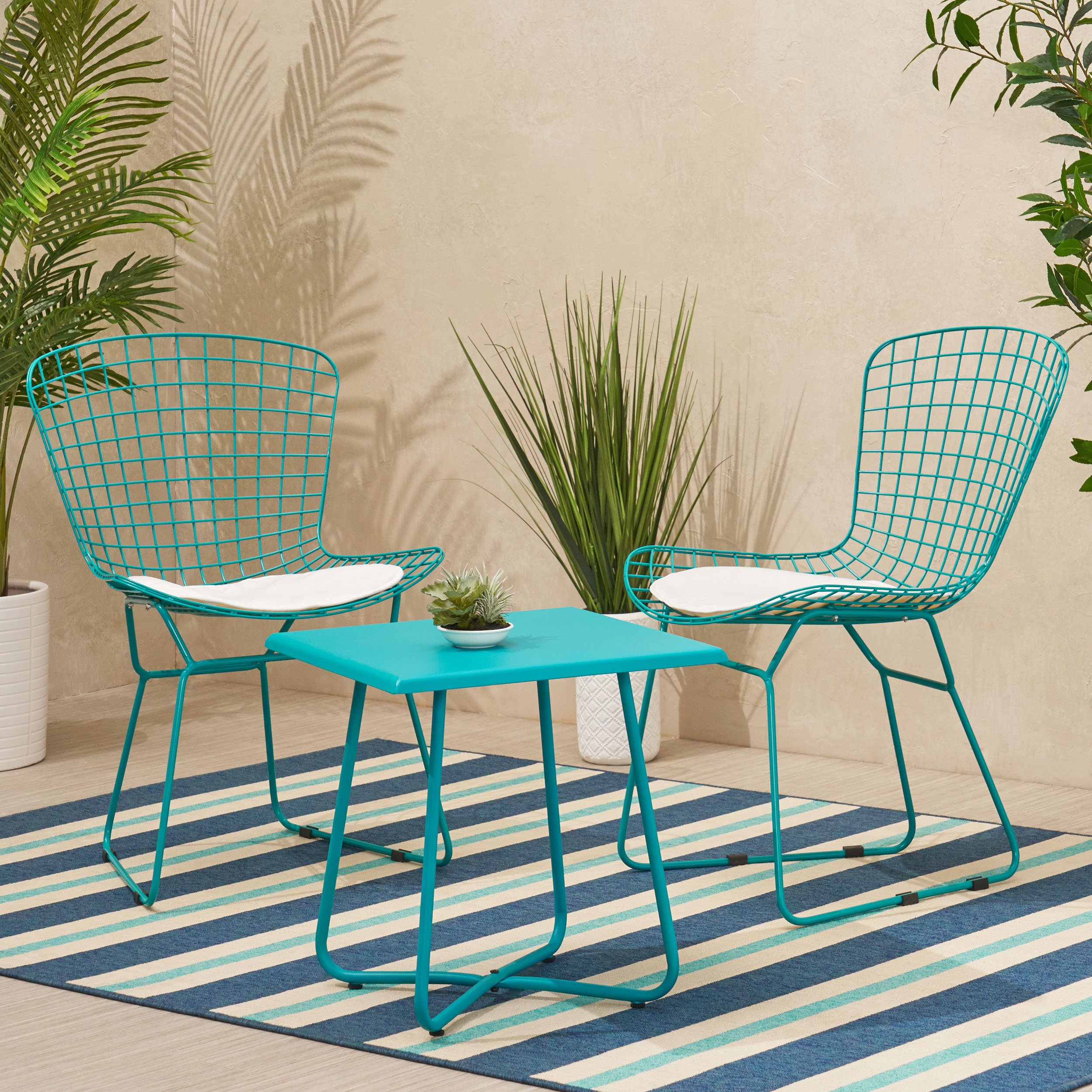 Aster Piece Patio Chat Set Latitude Run® Three Piece Folding Set