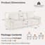 Canapé modulaire 96 po à 3 places avec rangement 96 po, gris-2036523776