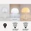 Lampe de table moderne et élégante G9 3 lumières blanc laiteux champignon pour chambre à coucher