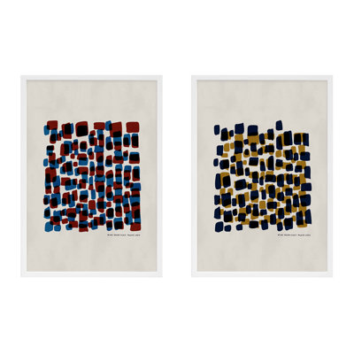 Mosaic of Movements. Set of 2 by Romina Gadler - Framed Wall Art