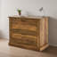 Ensemble de bureau de direction 3 pièces en bois - chêne rustique