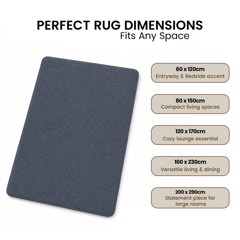Grey Modern Area Rug, GREY, 160x230cm