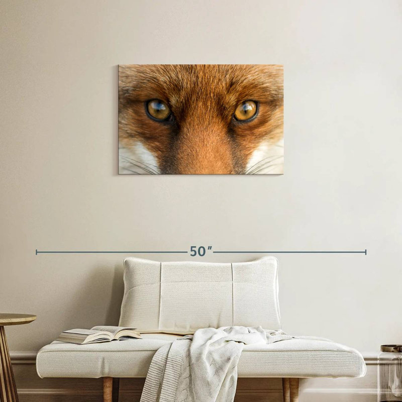 Amber Eyed Fox, 20" H x 30" W