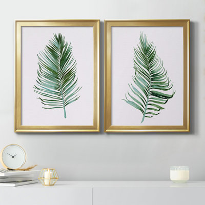 Sage Frond I - ensemble de 2 reproductions d'art sur toile encadrées