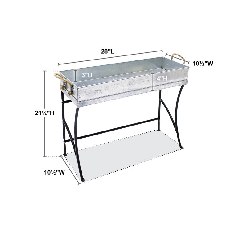 Berrier Metal Plant Stand, 21.75" H x 28.25" W x 10.25" D