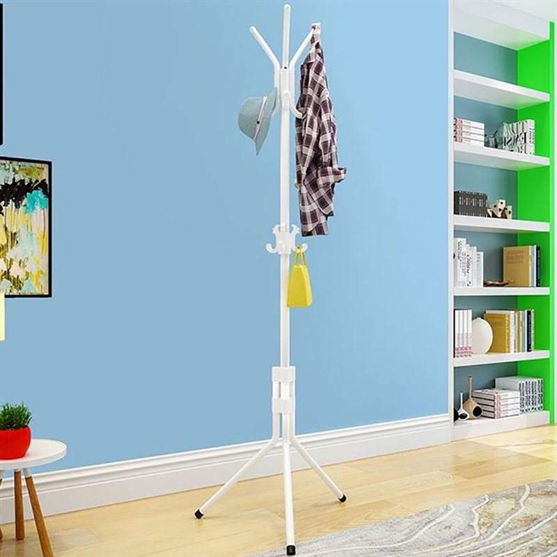 Annastazia Iron Freestanding Coat Rack, White