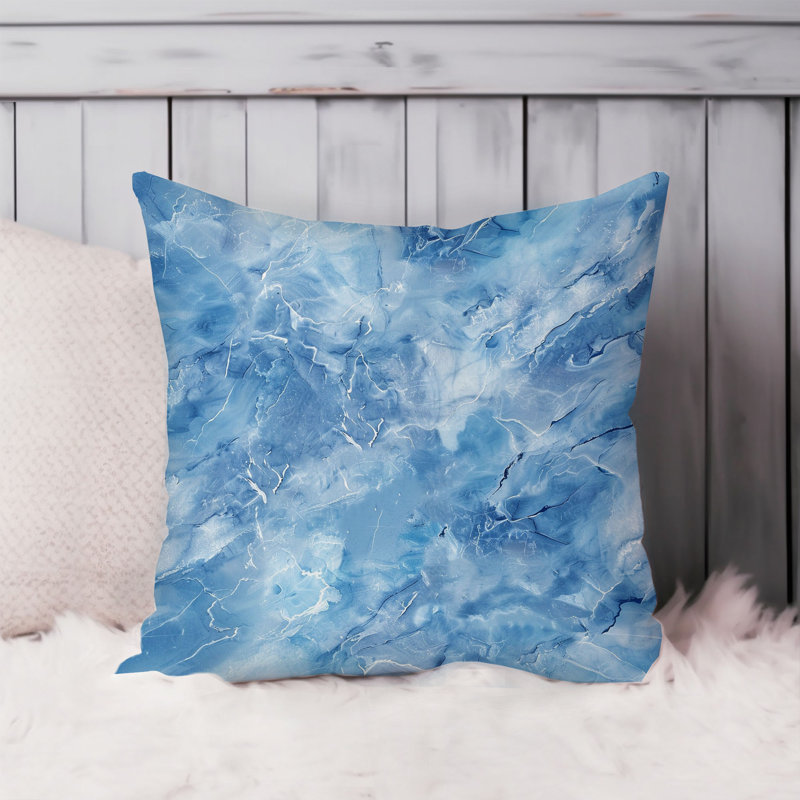 Abstract Marble Geode - II Modern Throw Pillow Cover, 16x16