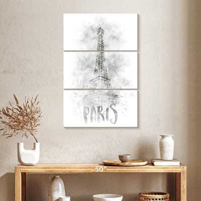 Nicci, tour Eiffel, aquarelle, monochrome