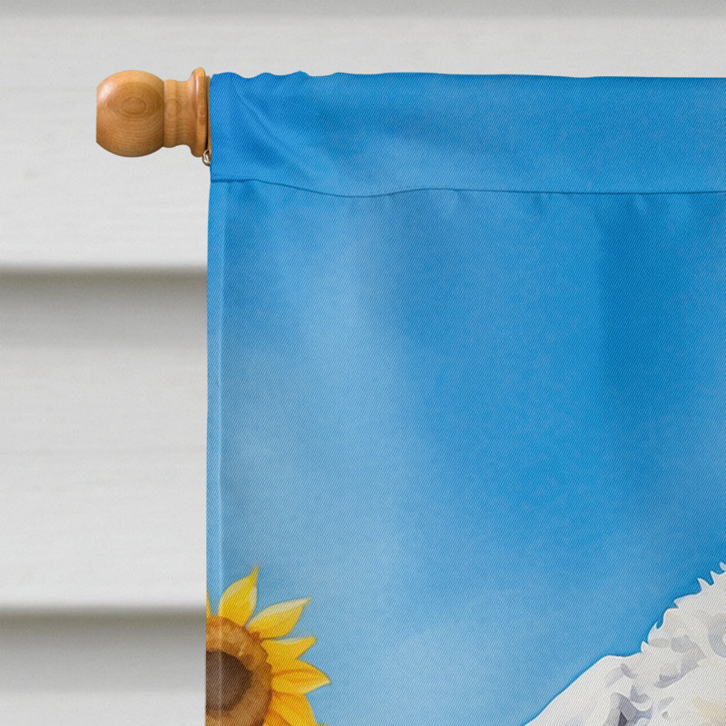 Drapeau de la maison du tournesol Malamute d'Alaska, Bedlington Terrier