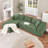 Boneless COMHOMA 105” Modular Sectional Sofa With Deep Seat,Cloud Upholstered L-Shape Couch Wide Arms Corduroy Fabric High-Density Foam Chaise Lounge For Living Room No Assembly Required-1428848629-1428848632