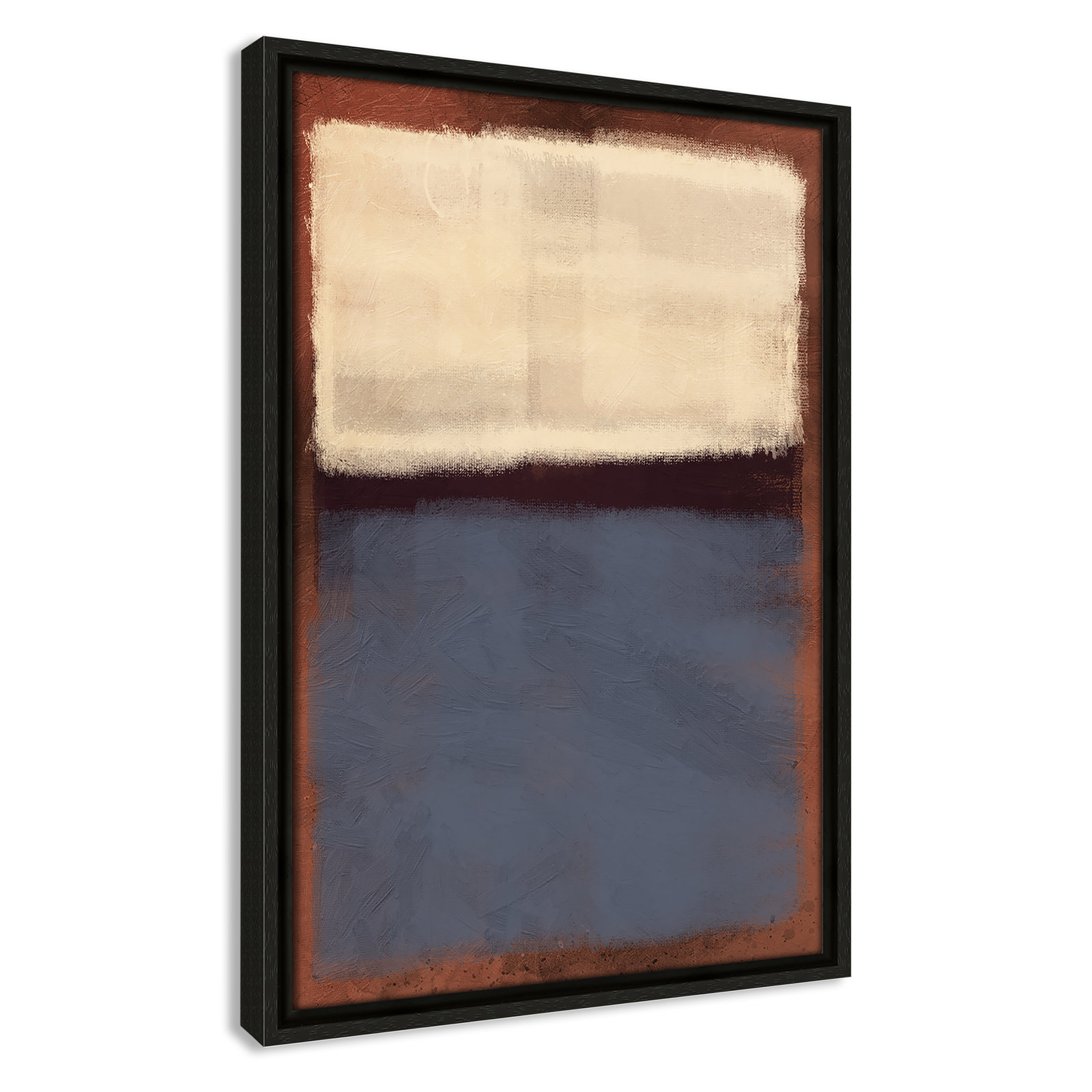 Coronado "Alabaster Burst" Painting, Espresso Framed, 19.5" H x 13.5" W x 2" D
