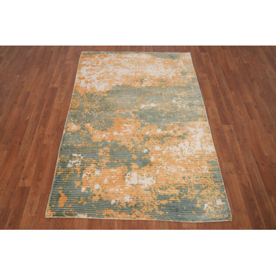 Handmade Abstract Oriental Rug 4x6