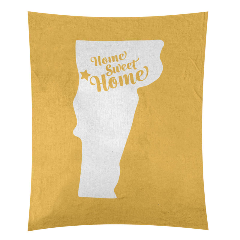 Tapisserie murale Home Sweet Burlington, H 104 po x l 88 po, Jaune