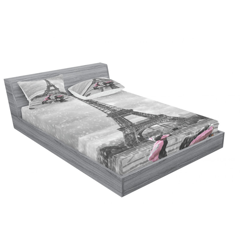 Microfiber Sheet Set, Queen Sheet Set with Fitted Sheet