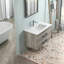 Meuble-lavabo mural en bois avec tiroirs doubles, système de fermeture en douceur, lavabo en céramique - créez un espace de salle de bain moderne et minimaliste!-115922330-115922334