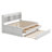 Wooden Captain Daybed With Trundle,3 Drawersand Built-In Bookshelves-1936750811-1936750808