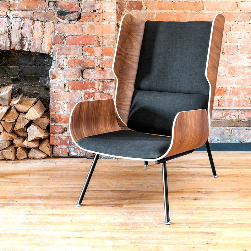 Elk Chair, Laurentian Onyx Performance Twill, White